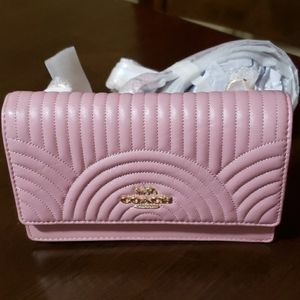 COACH pink shoulder, crossbody, lap bag